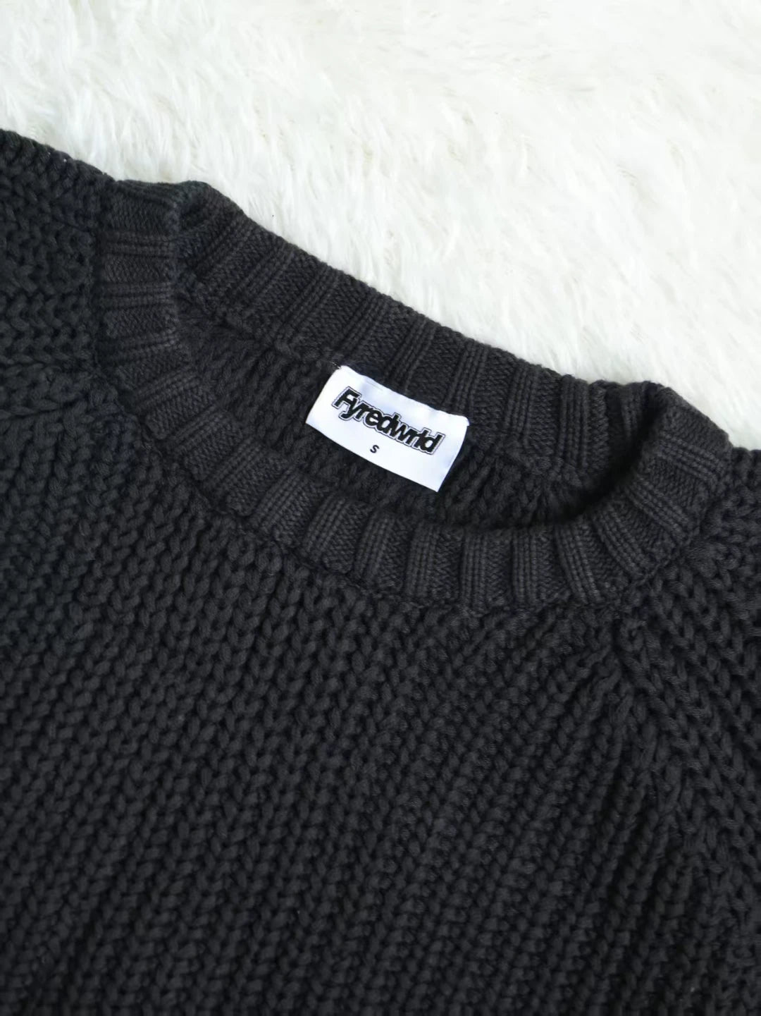 Fyredwrld garments 3 gauge knit black