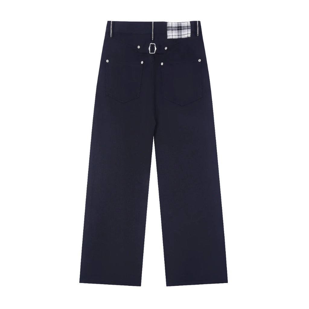 Fyredwrld Plaid fabric selvedge jeans