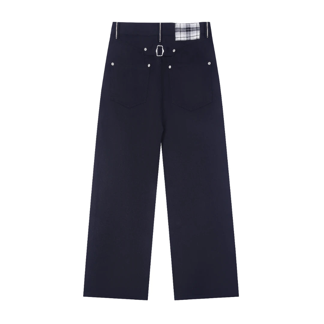 Fyredwrld Plaid fabric selvedge jeans