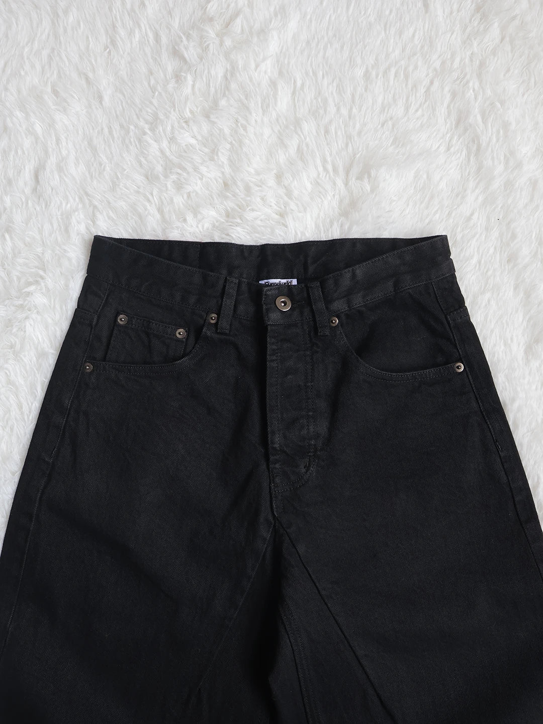 Fyredwrld Jet black selvedge denim jeans