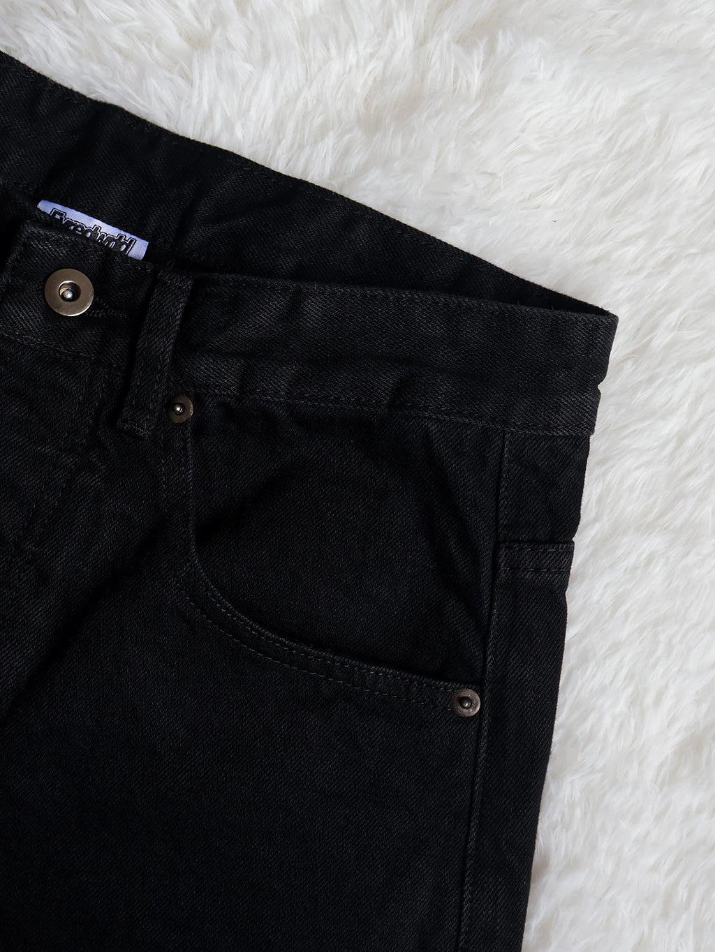 Fyredwrld Jet black selvedge denim jeans