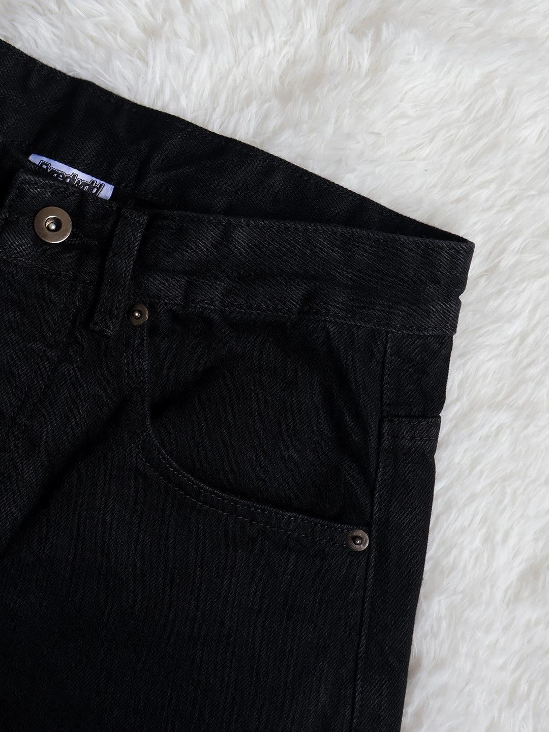 Fyredwrld Jet black selvedge denim jeans