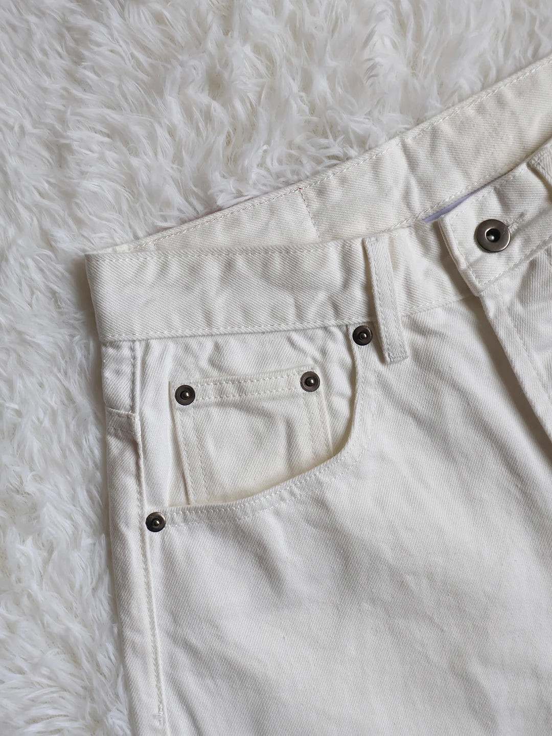 Fyredwrld Cream selvedge denim jeans