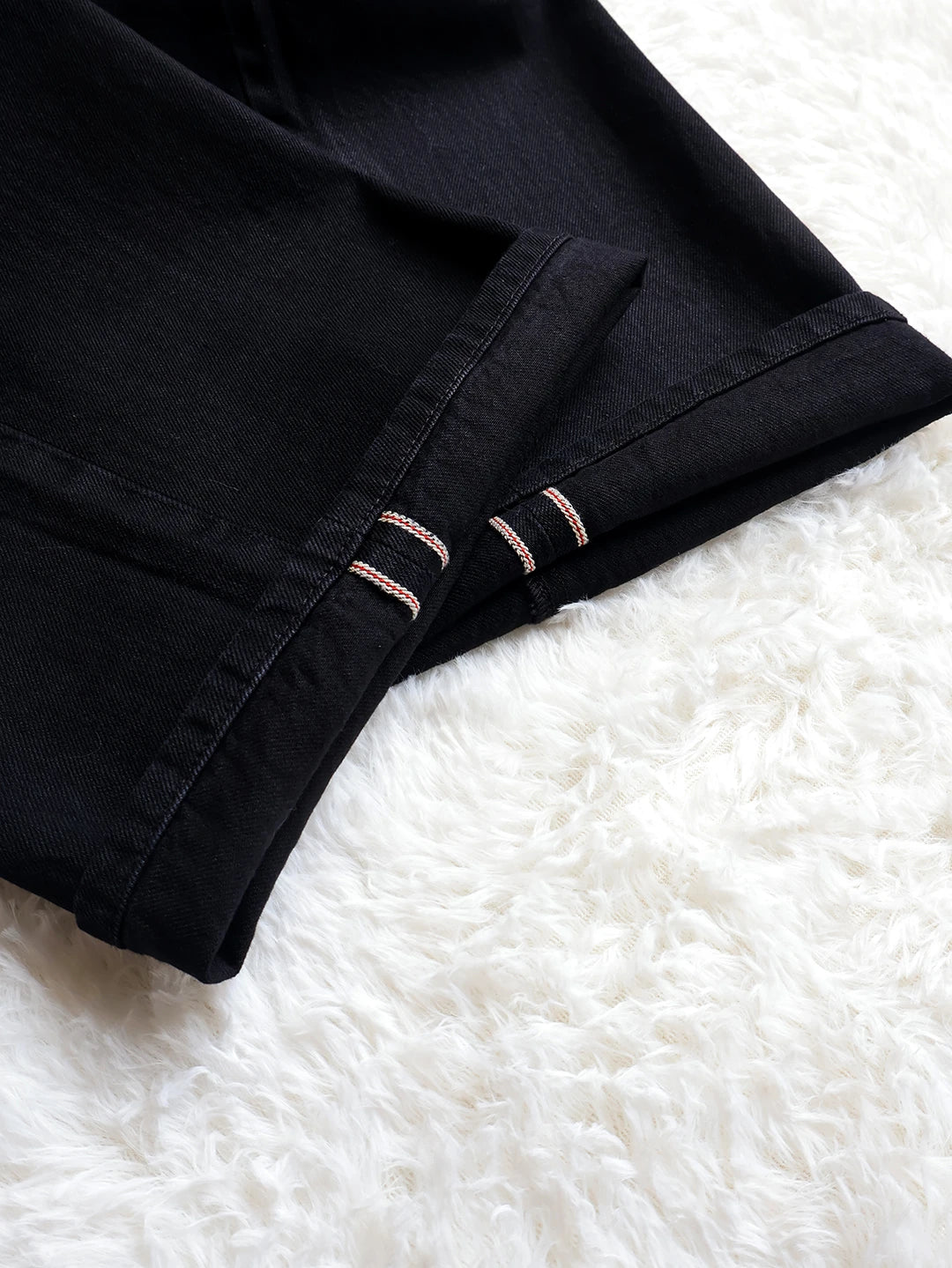 Fyredwrld Jet black selvedge denim jeans