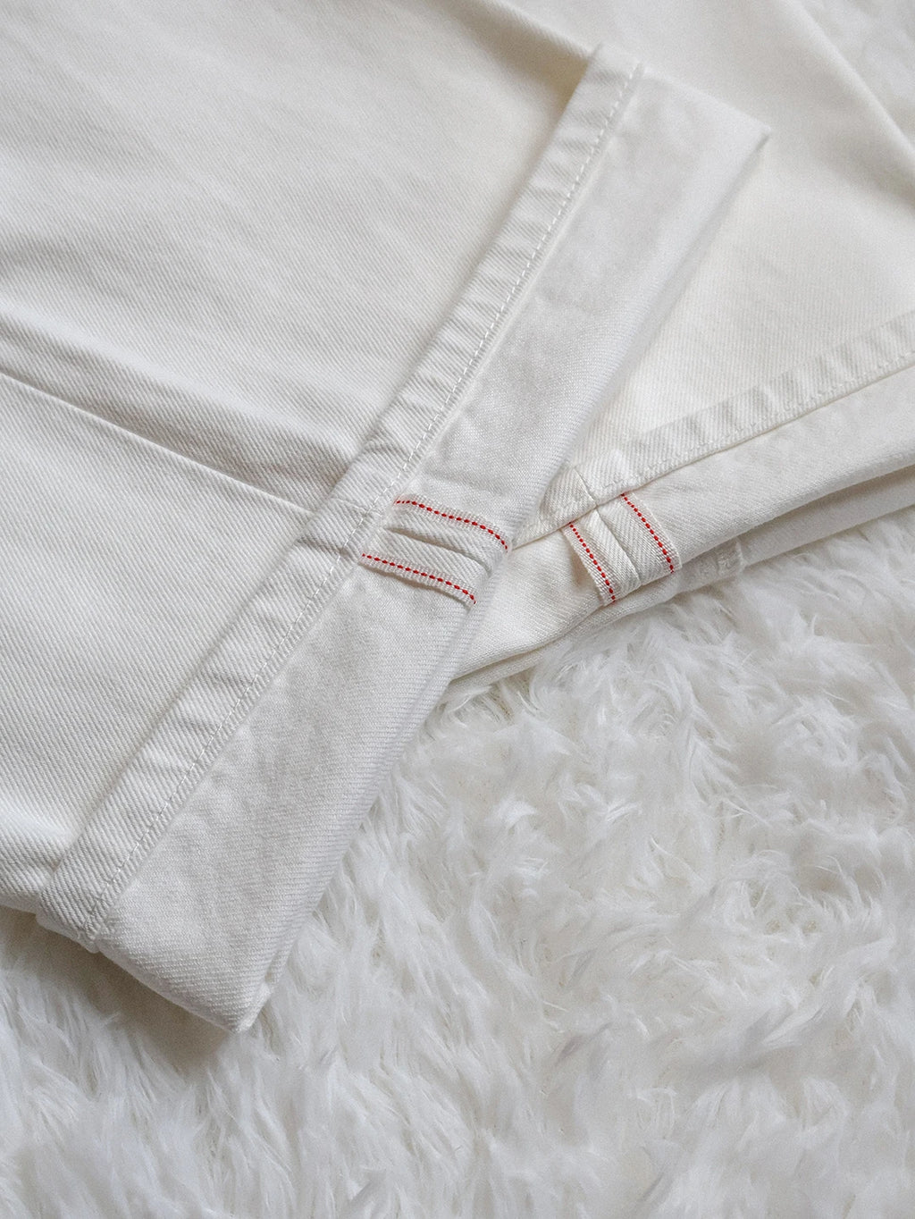 Fyredwrld Cream selvedge denim jeans