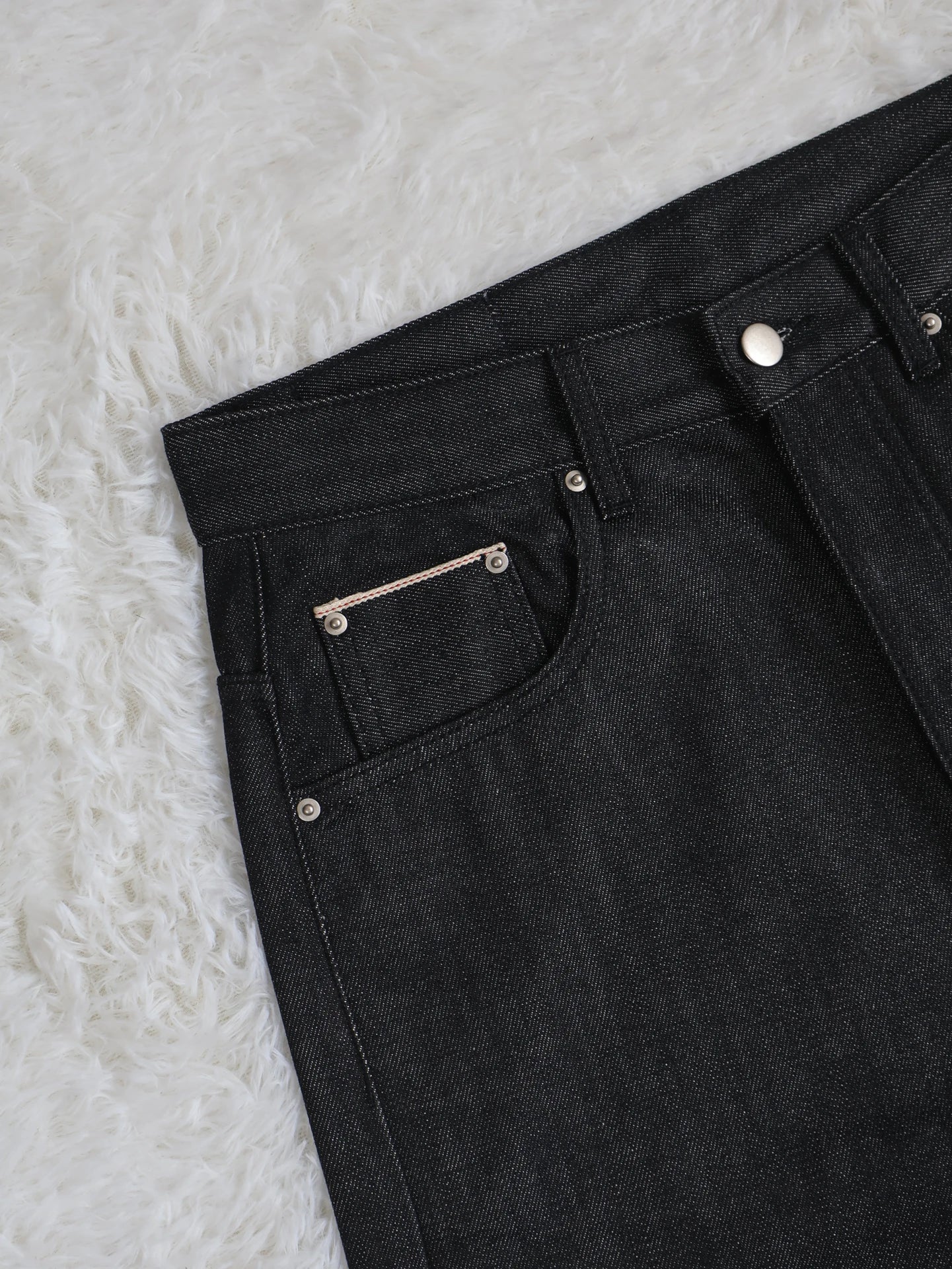 Fyredwrld black japanese selvedge denim