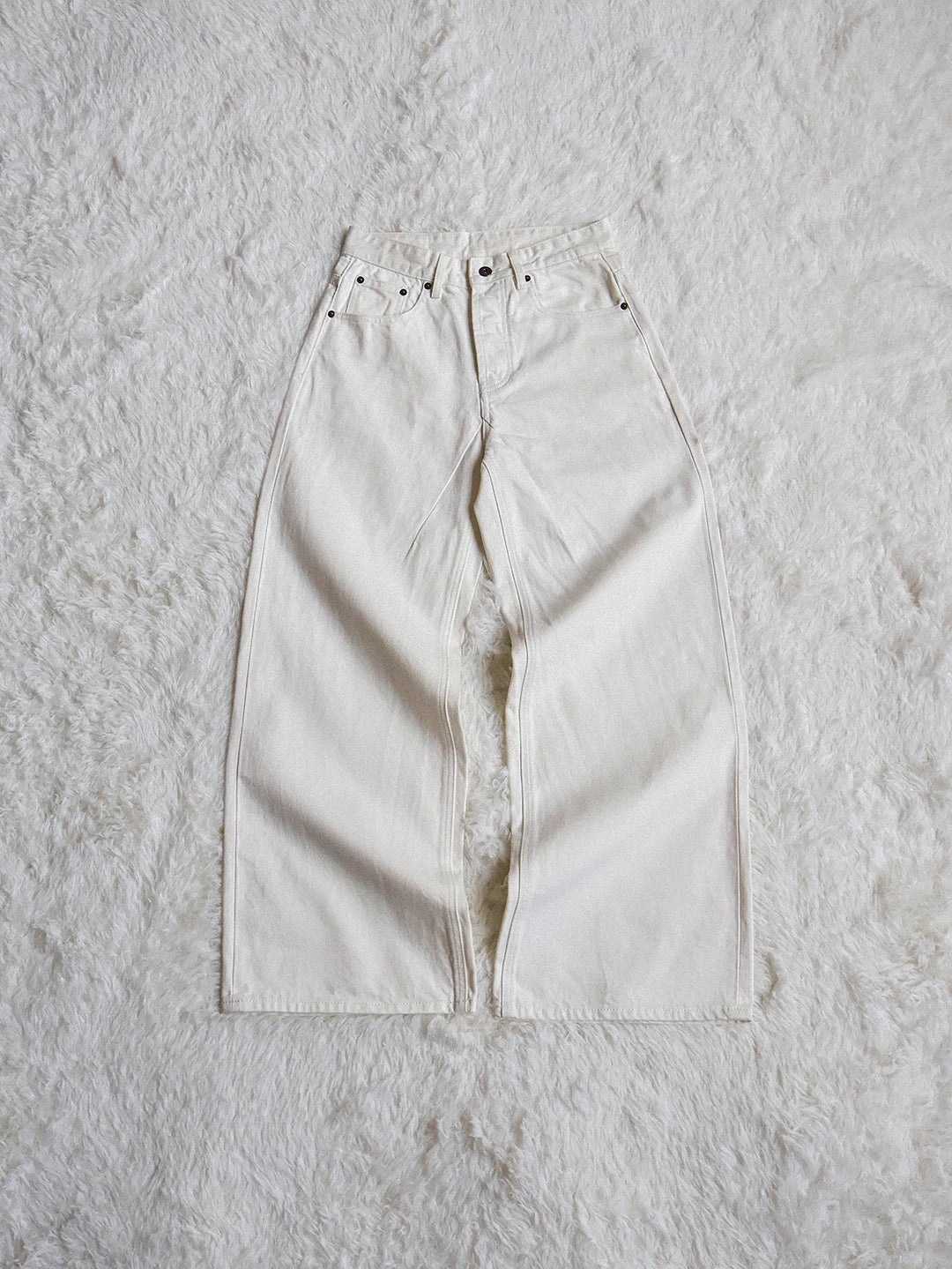 Fyredwrld Cream selvedge denim jeans